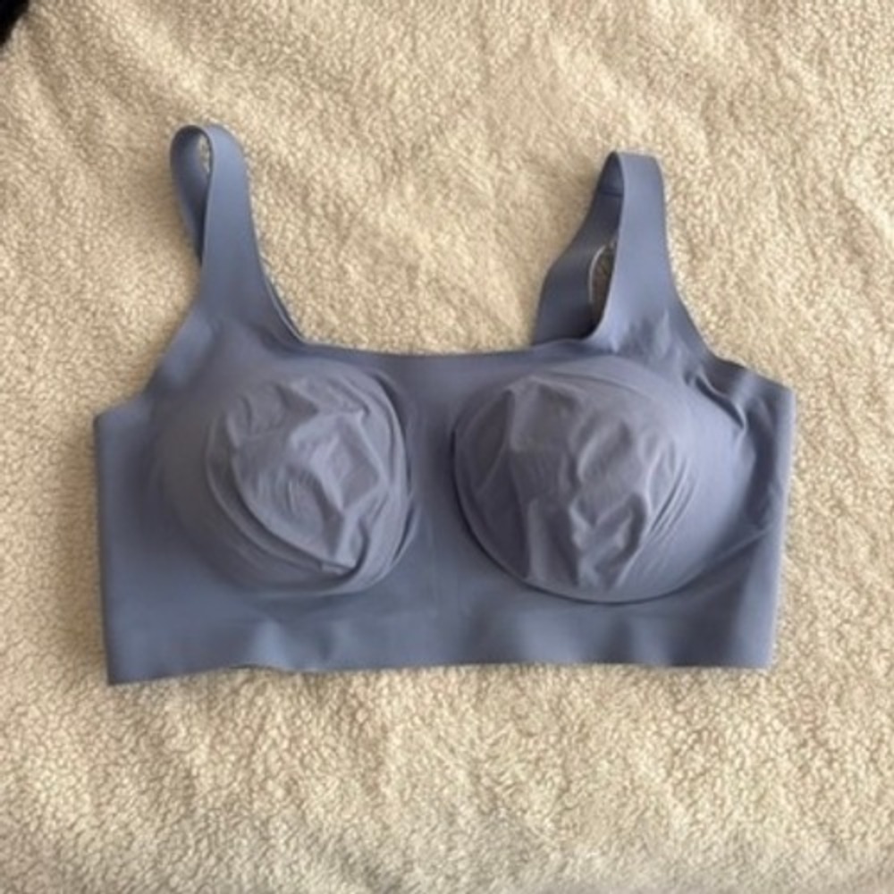 Evelyn & Bobbie The Bobbie Scoop Bra Womens Blue XL Wireless Seamless Bralette